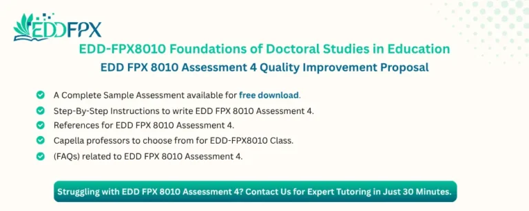 EDD FPX 8010 Assessment 4 Quality Improvement Proposal